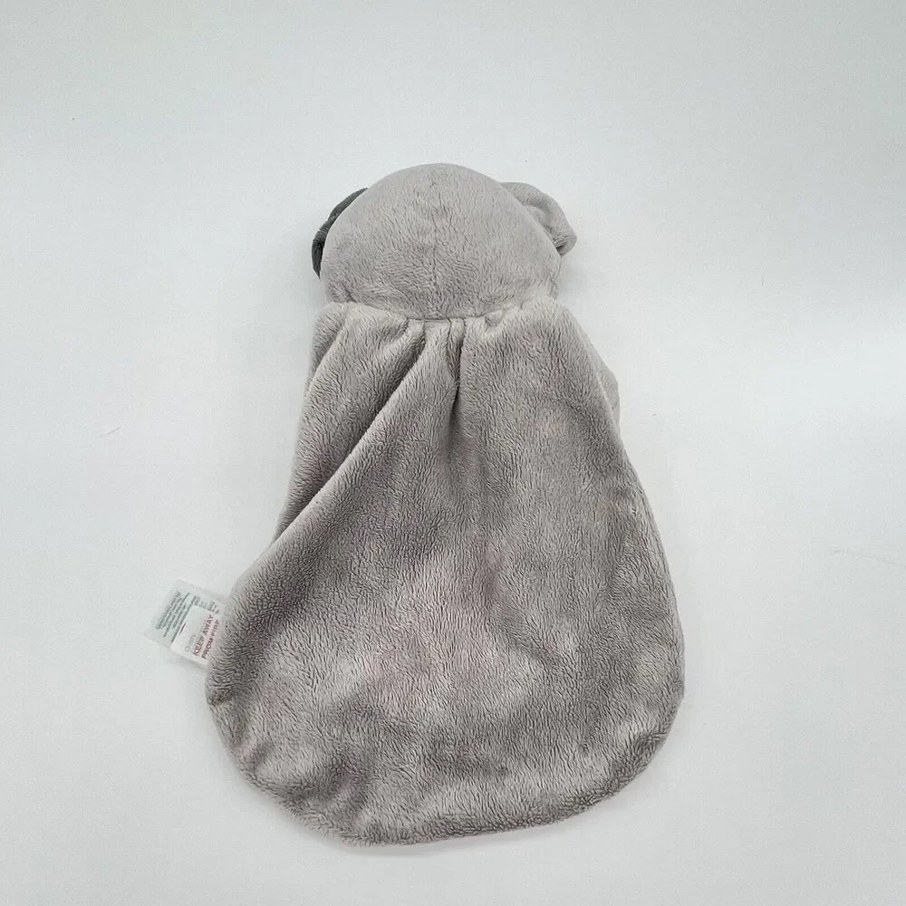 Baby Gear Puppy Dog Gray White Security Baby Blanket Plush Lovey Minky Dots